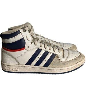 Adidas Originals Top Ten RB Men’s 10.5 White Navy Red Retro Basketball Shoes Box